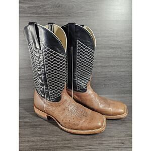 Horse Power Top Hand Kango Tobacco Smooth Ostrich 13" HP8009 Mens 13D Western